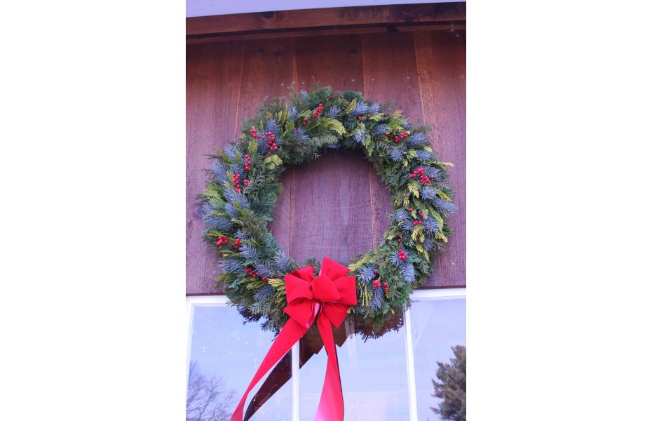 Large Wreath with Mixed Greens & Winterberry